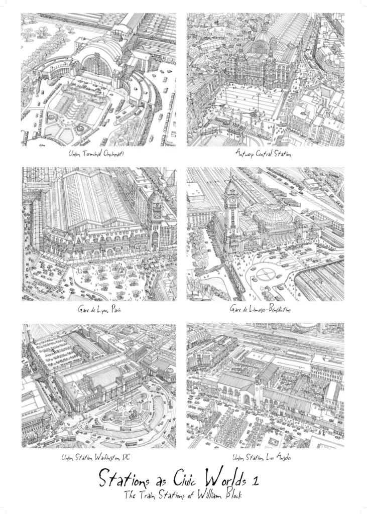 6-black-and-white-train-ststions-1-drawings-by-william-block