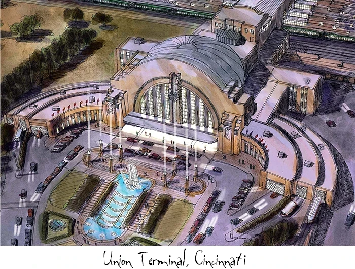 Union-terminal-ciincinnati-drawing-by-william-block