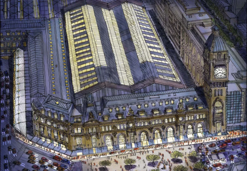 gare-de-lyon-drawing-by-william-block
