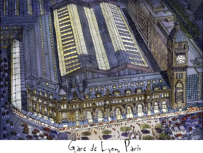 gare-de-lyon-drawing-by-william-block