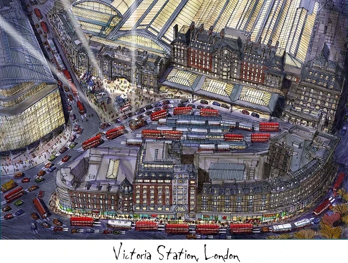 Victoria-Station-drawing-by-william-block